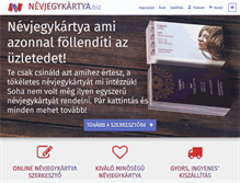 Tablet Screenshot of nevjegykartya.biz